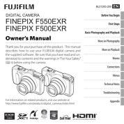 fujifilm - camera - Finepix - F500 EXR - Owner's Manual Finepix ...